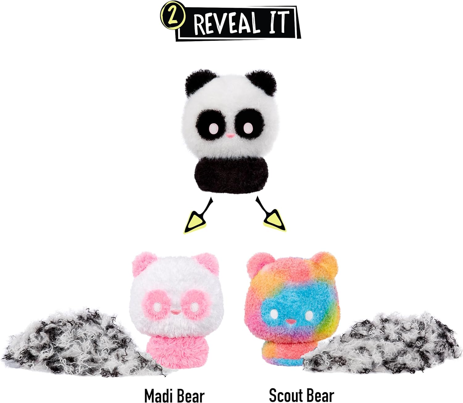 Fluffie Stuffiez Small Collectible Plush - PANDA - Suprise Reveal Unboxing with ASMR Fidget DIY Fur Pulling, Ultrasoft Fluff - Great for Kids Ages 4+