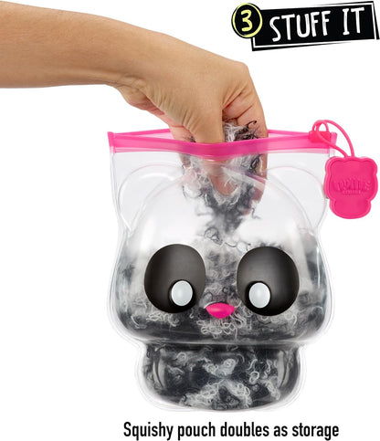 Fluffie Stuffiez Small Collectible Plush - PANDA - Suprise Reveal Unboxing with ASMR Fidget DIY Fur Pulling, Ultrasoft Fluff - Great for Kids Ages 4+