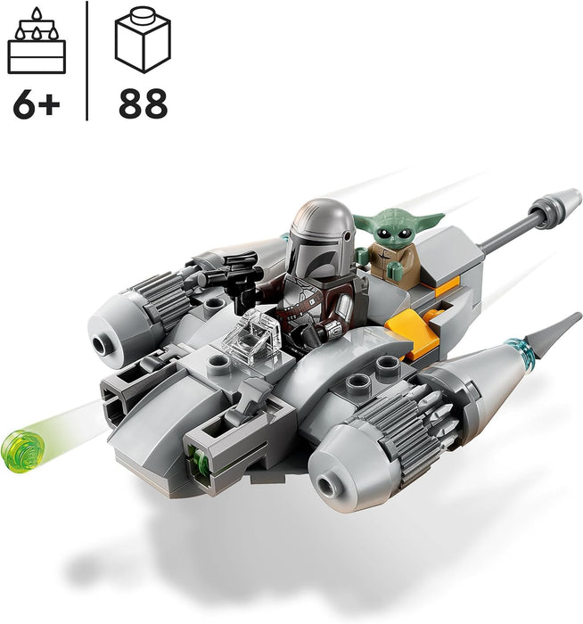 LEGO Star Wars The Mandalorian N-1 Starfighter Microfighter Microscale Building Toy, The Book of Boba Fett Vehicle with Grogu Baby Yoda Figure, Gifts for Kids, Boys, Girls Aged 6 Plus 75363 Single