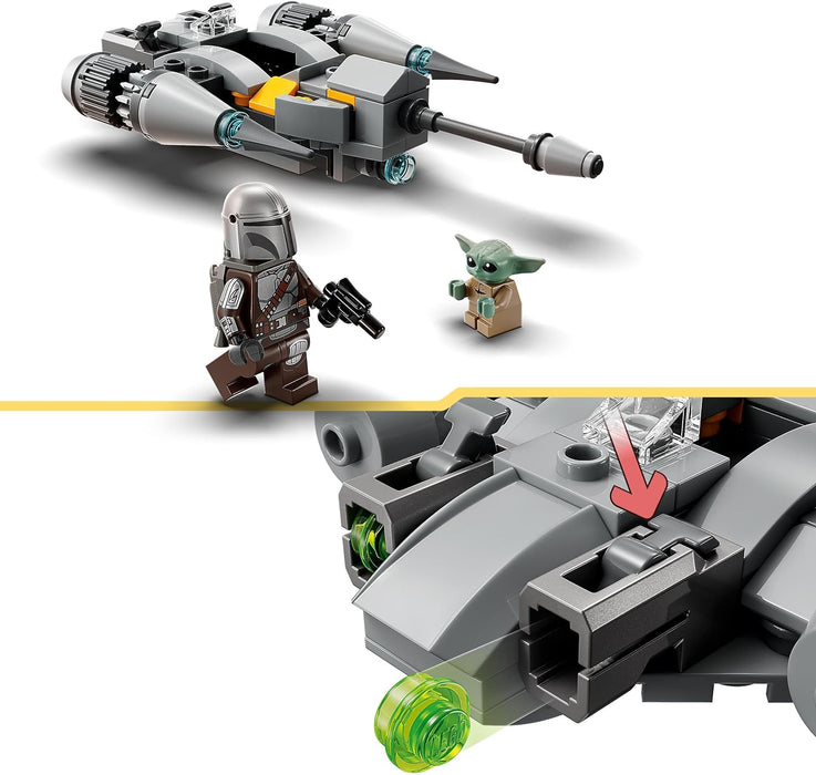 LEGO Star Wars The Mandalorian N-1 Starfighter Microfighter Microscale Building Toy, The Book of Boba Fett Vehicle with Grogu Baby Yoda Figure, Gifts for Kids, Boys, Girls Aged 6 Plus 75363 Single