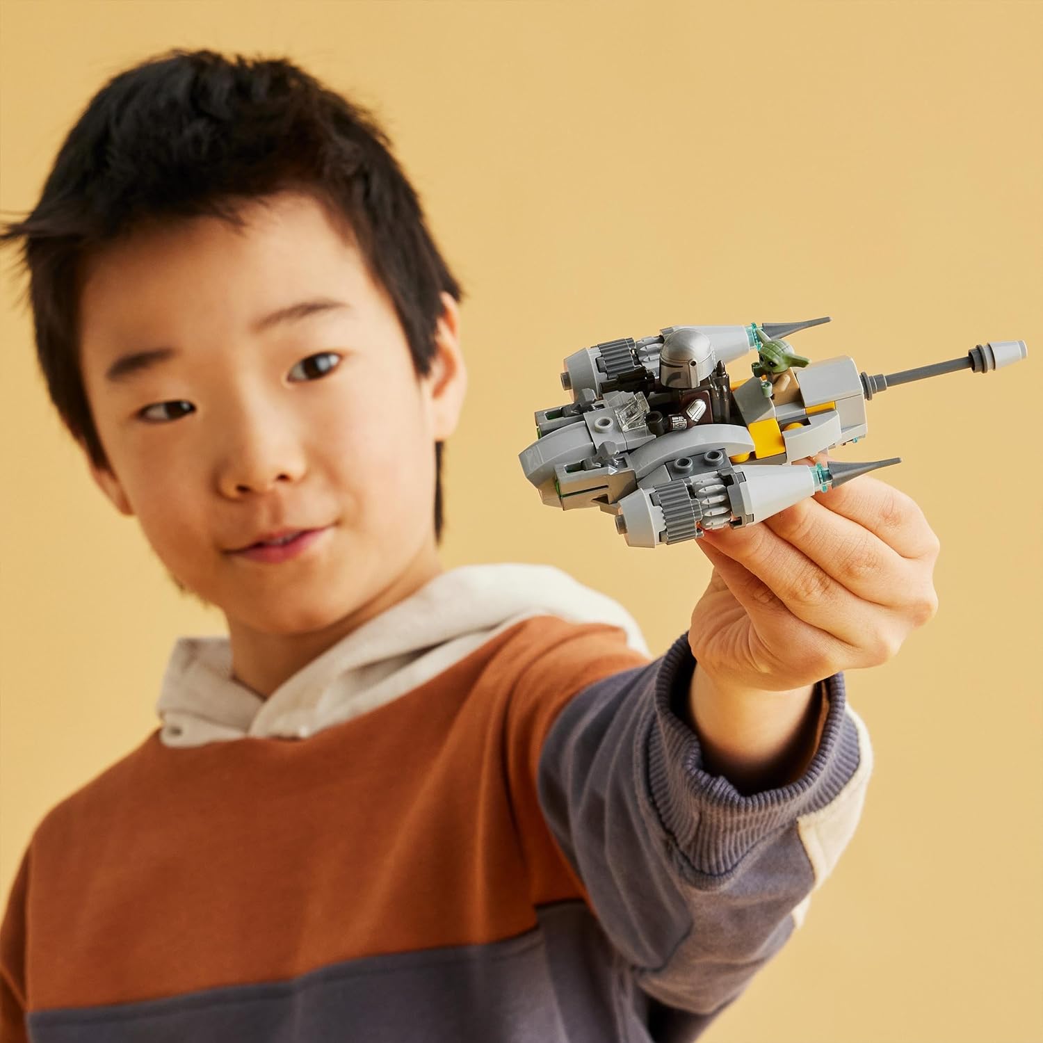 LEGO Star Wars The Mandalorian N-1 Starfighter Microfighter Microscale Building Toy, The Book of Boba Fett Vehicle with Grogu Baby Yoda Figure, Gifts for Kids, Boys, Girls Aged 6 Plus 75363 Single