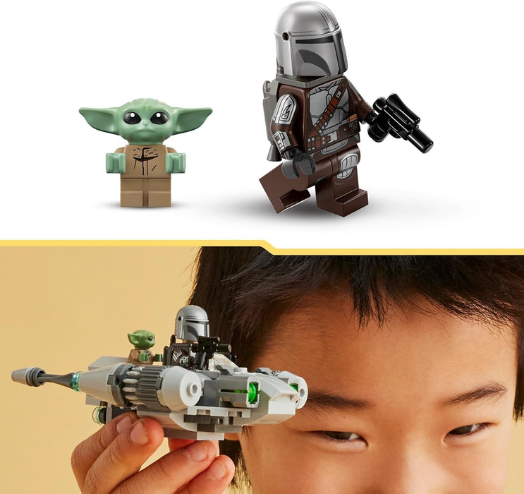 LEGO Star Wars The Mandalorian N-1 Starfighter Microfighter Microscale Building Toy, The Book of Boba Fett Vehicle with Grogu Baby Yoda Figure, Gifts for Kids, Boys, Girls Aged 6 Plus 75363 Single
