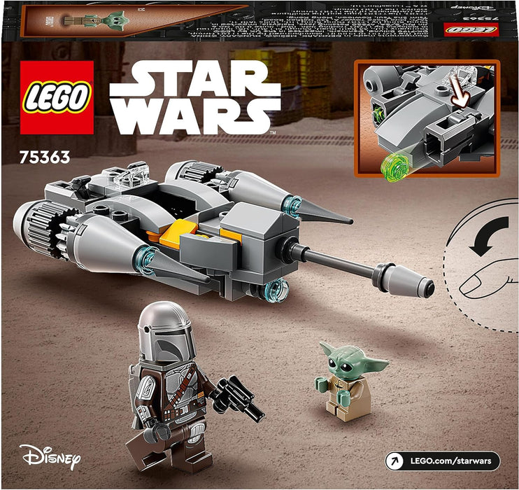 LEGO Star Wars The Mandalorian N-1 Starfighter Microfighter Microscale Building Toy, The Book of Boba Fett Vehicle with Grogu Baby Yoda Figure, Gifts for Kids, Boys, Girls Aged 6 Plus 75363 Single