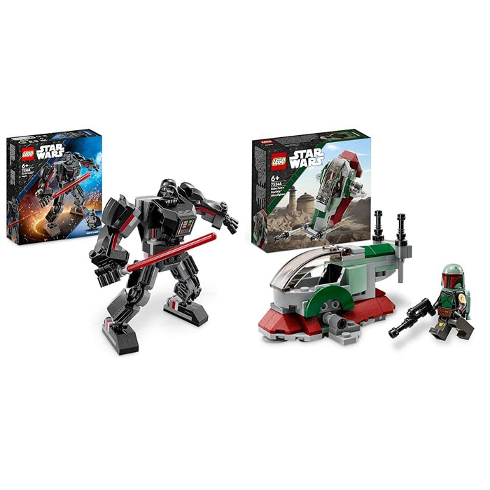 LEGO Star Wars Darth Vader Mech, Buildable Action Figure Model with Jointed Parts, Minifigure Cockpit and Large Red Lightsaber, Collectible Toy for Kids, Boys, Girls Aged 6 and Up 75368 Single