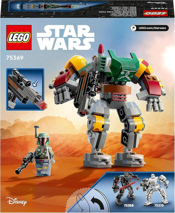 LEGO 75369 Star Wars Boba Fett Mech, Buildable Action Figure Toy with Stud-Shooting Blaster and Jetpack with Flick Shooter, Collectible Set for Kids