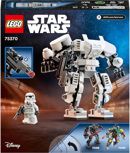LEGO Star Wars Stormtrooper Mech Set, Buildable Action Figure Model with Jointed Parts, Minifigure Cockpit and Large Stud-Shooter, Collectible Toy for Kids Aged 6 and Up 75370 Single