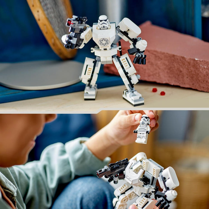 LEGO Star Wars Stormtrooper Mech Set, Buildable Action Figure Model with Jointed Parts, Minifigure Cockpit and Large Stud-Shooter, Collectible Toy for Kids Aged 6 and Up 75370 Single