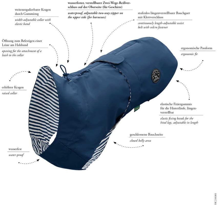 Hunter - Raincoat For Dogs Milford 80, Green - (69672)