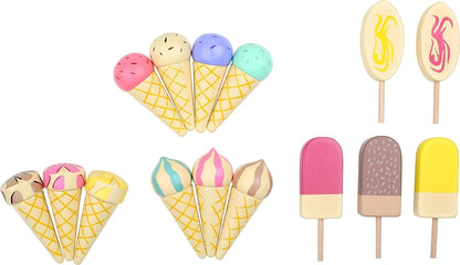small foot movable wooden ice cream rack, accessories for grocery stores and children's kitchens, from 3 years, 1248