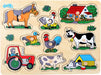 small foot 1767 Set puzzle wooden farmhouse, with many motives from the farm and in bright colours, from 3 years on