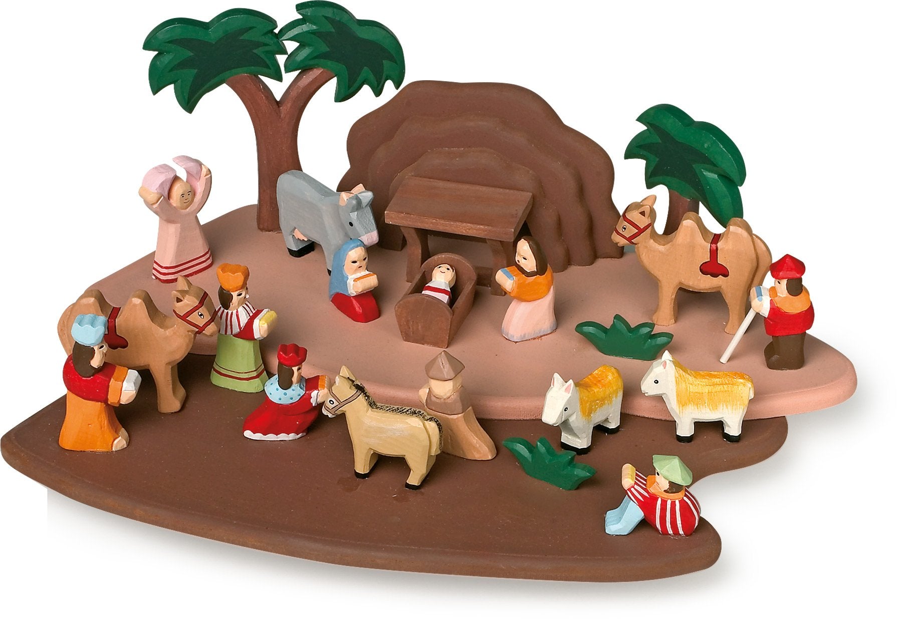 Small Foot - Small Foot - Hout Uitgesneden Kerststal Speelset 24dlg.