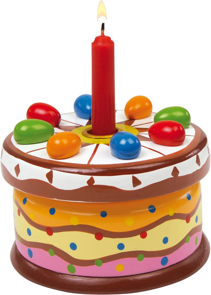 small foot 2483 musical clock wooden birthday cake, melody "Happy Birthday to You", from 3 years on