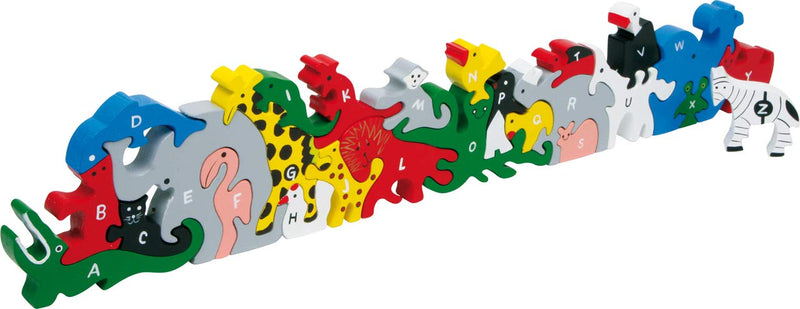 small foot 2841 wooden puzzle "Letters and Numbers", preschool learning set, from 5 years on