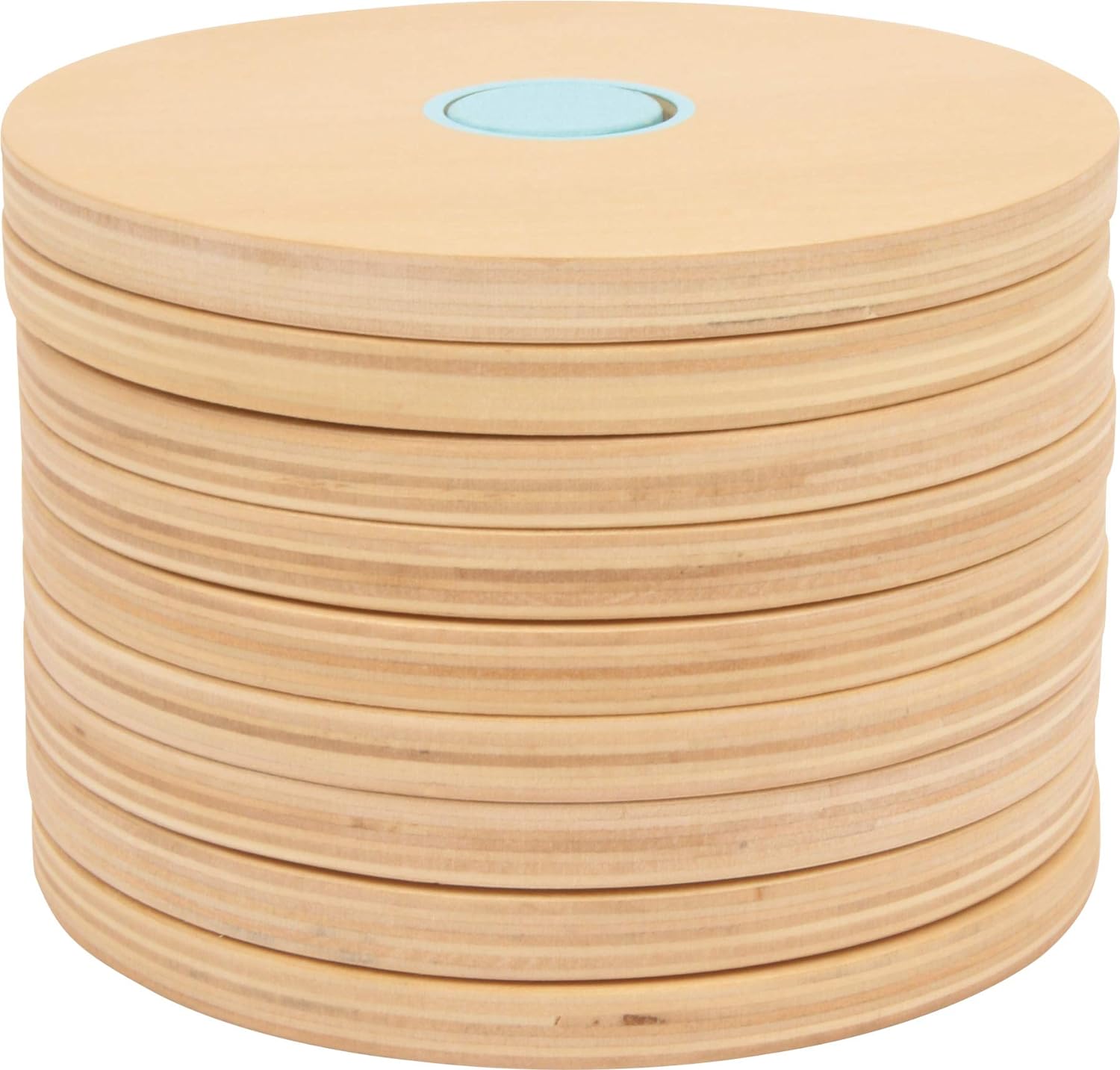small foot 3386 Puzzle game "Logistack" made of wood, 8 discs and coloured sticks on a base board, from 1,5 years old