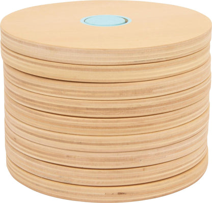 small foot 3386 Puzzle game "Logistack" made of wood, 8 discs and coloured sticks on a base board, from 1,5 years old
