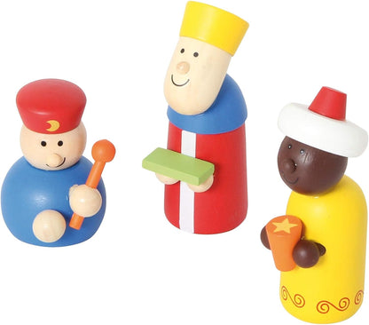 Wooden Christmas Nativity Manger Play Set