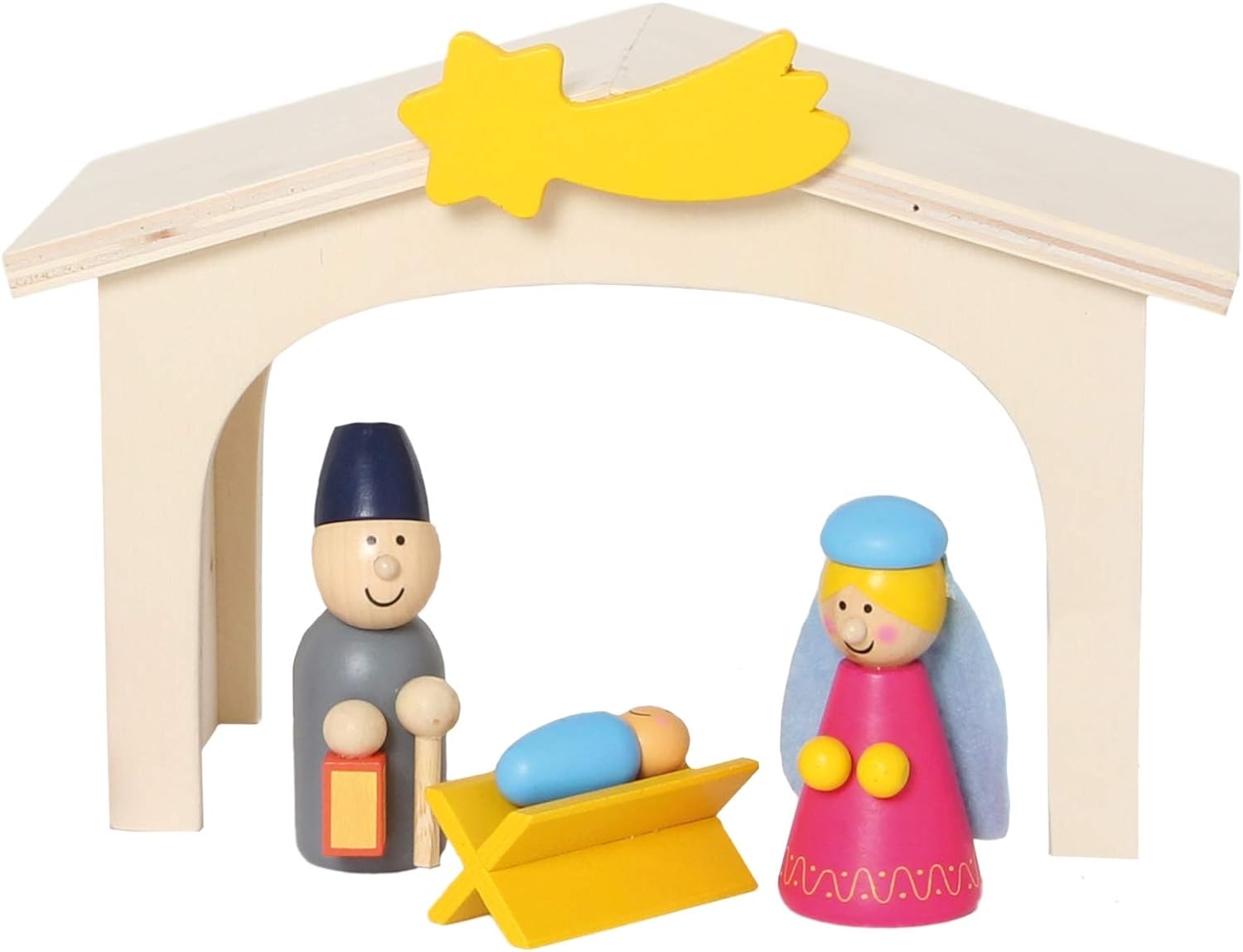 Wooden Christmas Nativity Manger Play Set