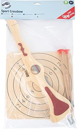 small foot Sportarmbrust aus Holz, Zielscheibe und zwei Pfeilen mit Gummikappen, Spielspaß ganz ohne Bedenken 5035