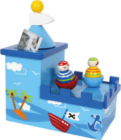 small foot 5819 Musical box dancing pirates made of wood, pirates dance to a melody and promote savings