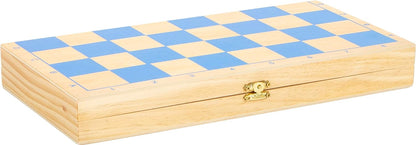 small foot 6084 childrens chess set "Knights Tournament" made of wood, travel game with 32 medival chess pieces made of wood