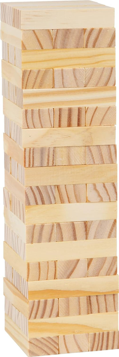 Small Foot 8004 Natural Wooden Wobble Tower - Trains Motor Skills, Skill and Patience, for Children from 4 Years