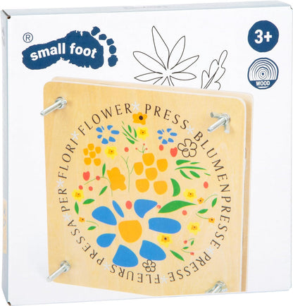 small foot wooden, easy-to-use press for drying leaves and flowers, from 3 years, 8172, Wood, 18 x 18 x 5 cm