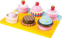 small foot 10149 cutting play "cupcakes and cakes" made of wood, with velcro fastener individually combinable, from 3 years on