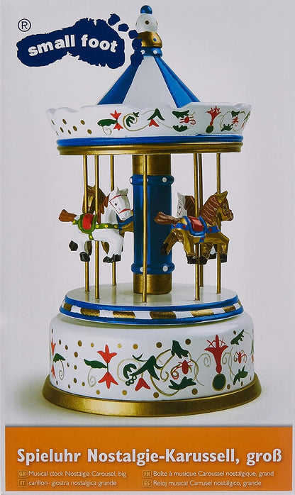 Small Foot Nostalgic Musical Roundabout, Large, Wood, Multi-Colour, 16 x 16 x 28 cm