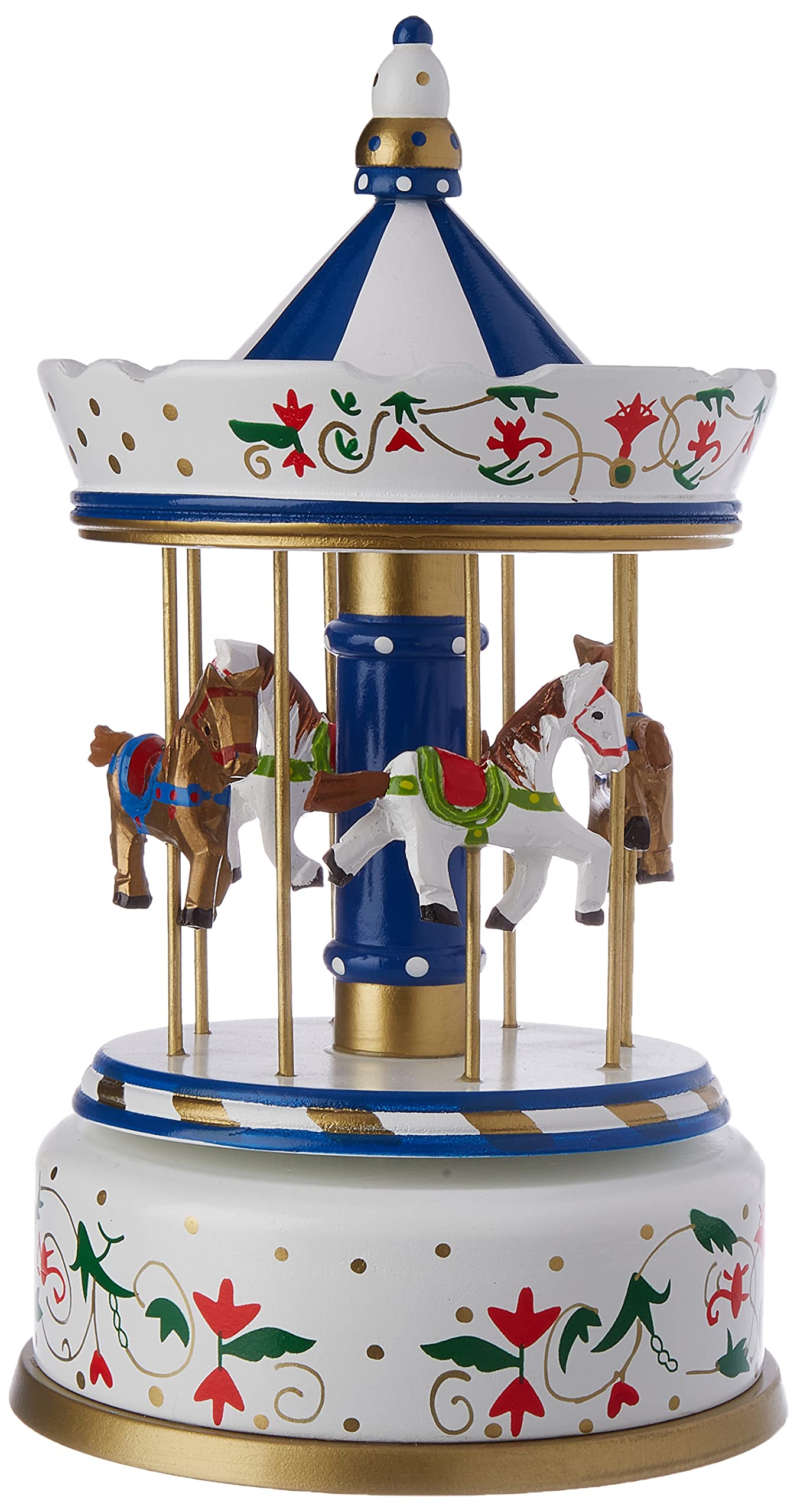 Small Foot Nostalgic Musical Roundabout, Large, Wood, Multi-Colour, 16 x 16 x 28 cm