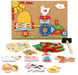 small foot 10228 Hammer game "Farm" made of wood, cork floor with motives of the farm for hammering, from 6 years on