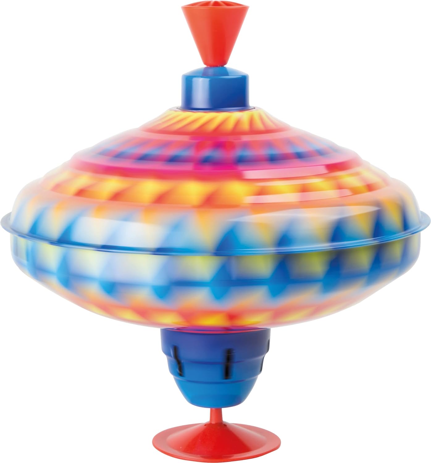 Small Foot Brummkreisel Kunterbunt, schult die Feinmotorik, mit Standfuß aus Gummi, für Kinder ab 12 Monaten, Tier 10298, Mehrfarbig, 1 Stück (1er Pack
