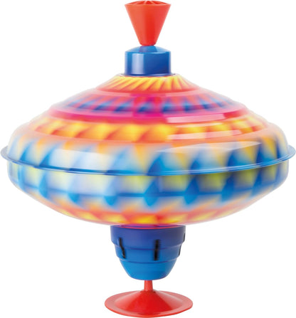 Small Foot Brummkreisel Kunterbunt, schult die Feinmotorik, mit Standfuß aus Gummi, für Kinder ab 12 Monaten, Tier 10298, Mehrfarbig, 1 Stück (1er Pack