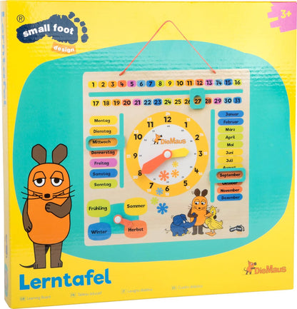 small foot 10496 Learning board "Mouse" made of wood, teaches date, season and time, from 3 years on The show with the mouse