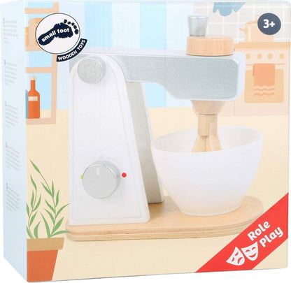 small foot 10595 wooden blender accessories for children's kitchen, with movable upper part and stirring bowl