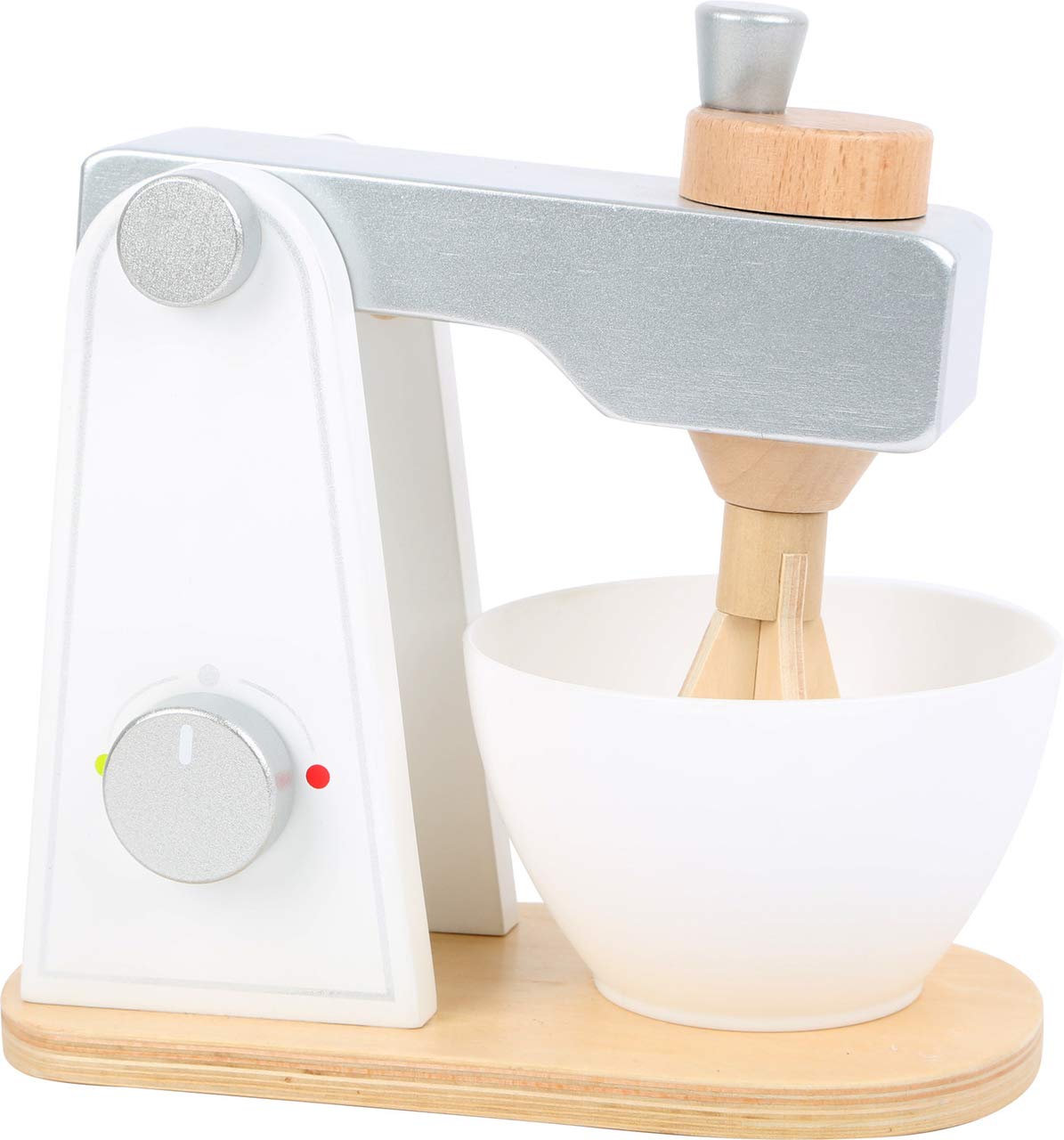 small foot 10595 wooden blender accessories for children's kitchen, with movable upper part and stirring bowl