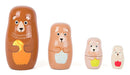 Small Foot 10621 Matrjoschka Bear Figures Made of Wood in Four Different Sizes and Colours, Teaches The Hand-Eye Coordination and is Suitable as a Decoration