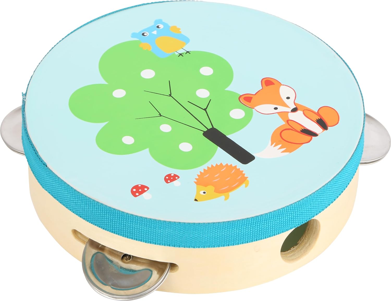 Small Foot 10721 Tambourine for Children, Child-Friendly Design, Popular Music Instrument for The Promotion of Rhythm and tact
