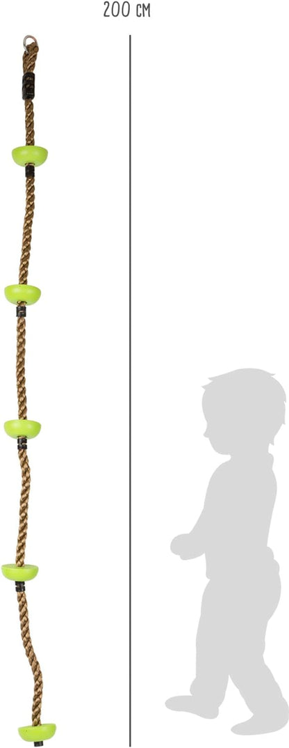 small foot 10877 Climbing rope for playground, weatherproof material, with safety hook and treads, from 3 years on