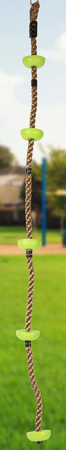small foot 10877 Climbing rope for playground, weatherproof material, with safety hook and treads, from 3 years on
