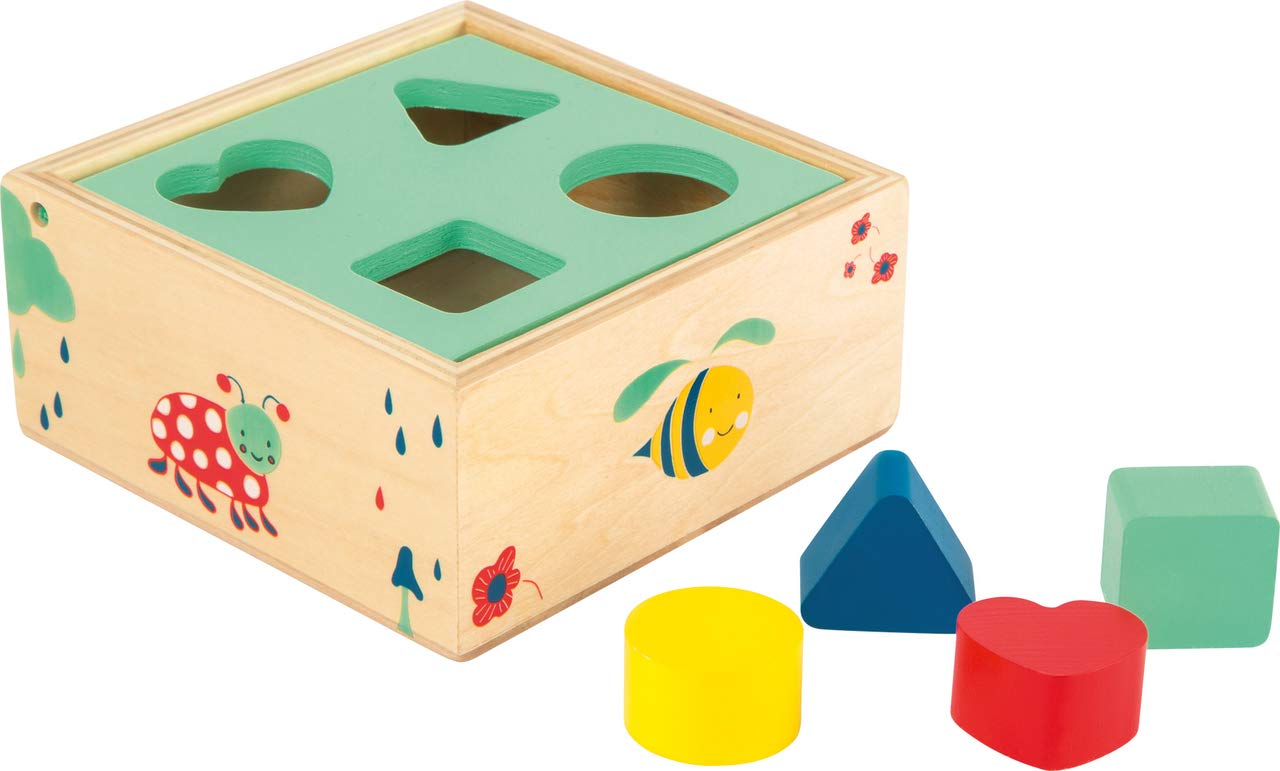 small foot 10944 "Move it!" plug-in cube made of FSC-certified wood, play of forms to promote logical thinking, from 12 months