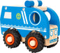 Small Foot 11077 Police car Made of Wood for Children 18 Months and Older, 100% FSC-Certified, Suitable for Playing Outside Toy, Blue police vehicle