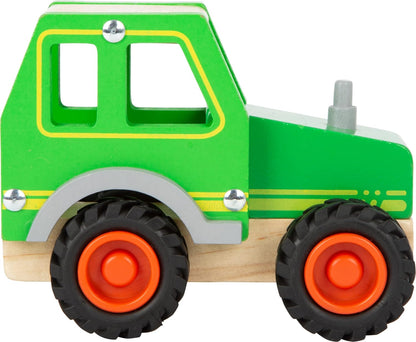 Small Foot 11078 Tractor Made of Wood for Children 18 Months and Older, FSC 100%-Certified, Also Suitable for Outdoor Play Traktor Toy, Green