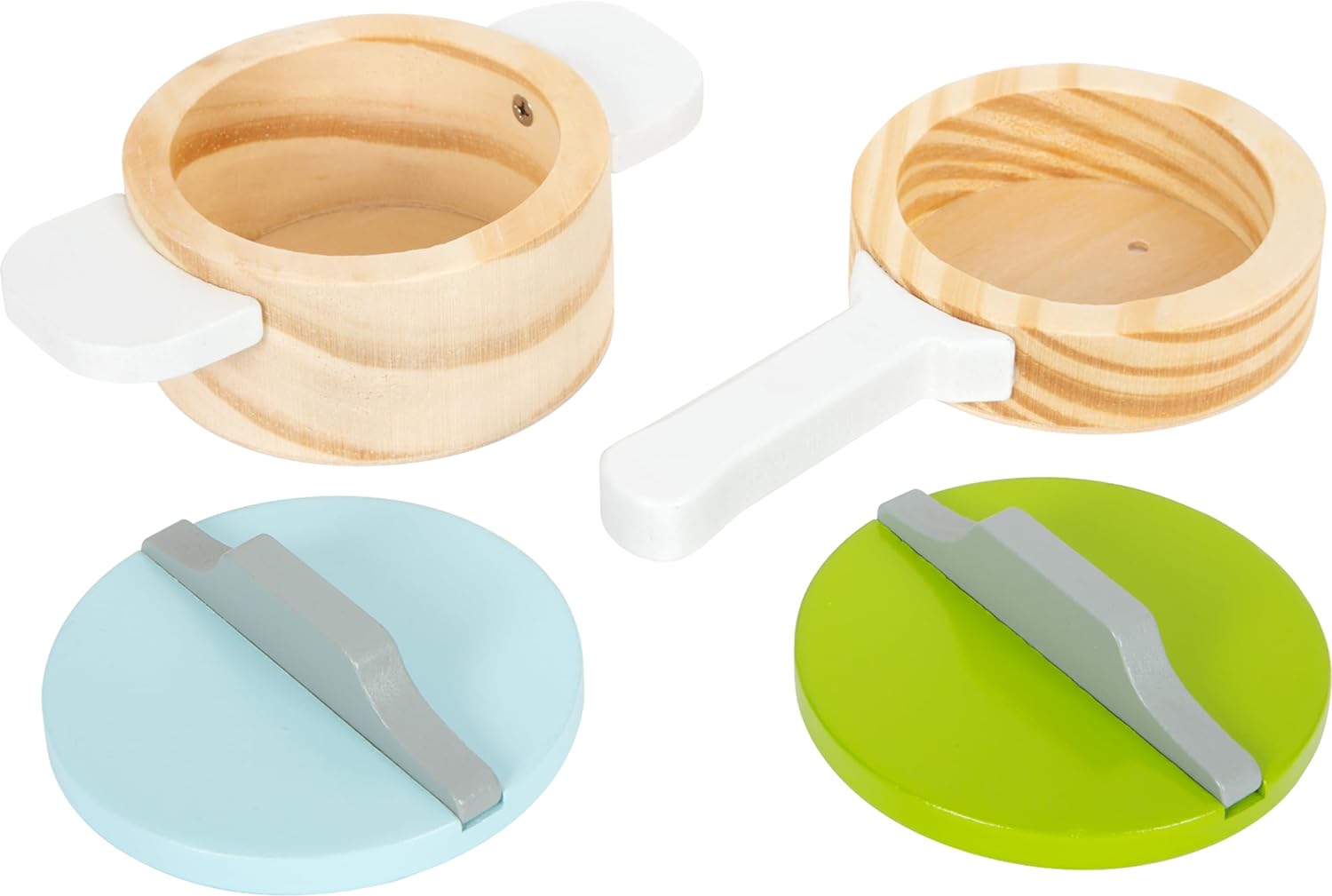 small foot wooden toys- Premium 15 Piece Kitchen Playset- Cooking and Dining Set Includes Pots, Plates and Utensils- Ideal for Toddlers 2+, Multi, (11098