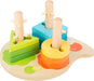 Small Foot 11190 Motor skills Shapes and Colours made of wood, plug-in game with three different geometric forms Toy, Multicolour