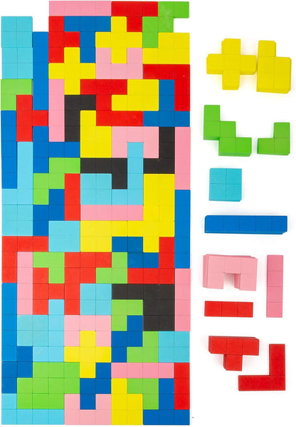 Small Foot 11403 Wooden Puzzle, 114-Piece Game Set, A Learning Game with General Geometric Patters, for Ages 3 Years and up