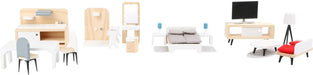 Small Foot - Small Foot - Houten Poppenhuis Meubeltjes Complete Set 28dl