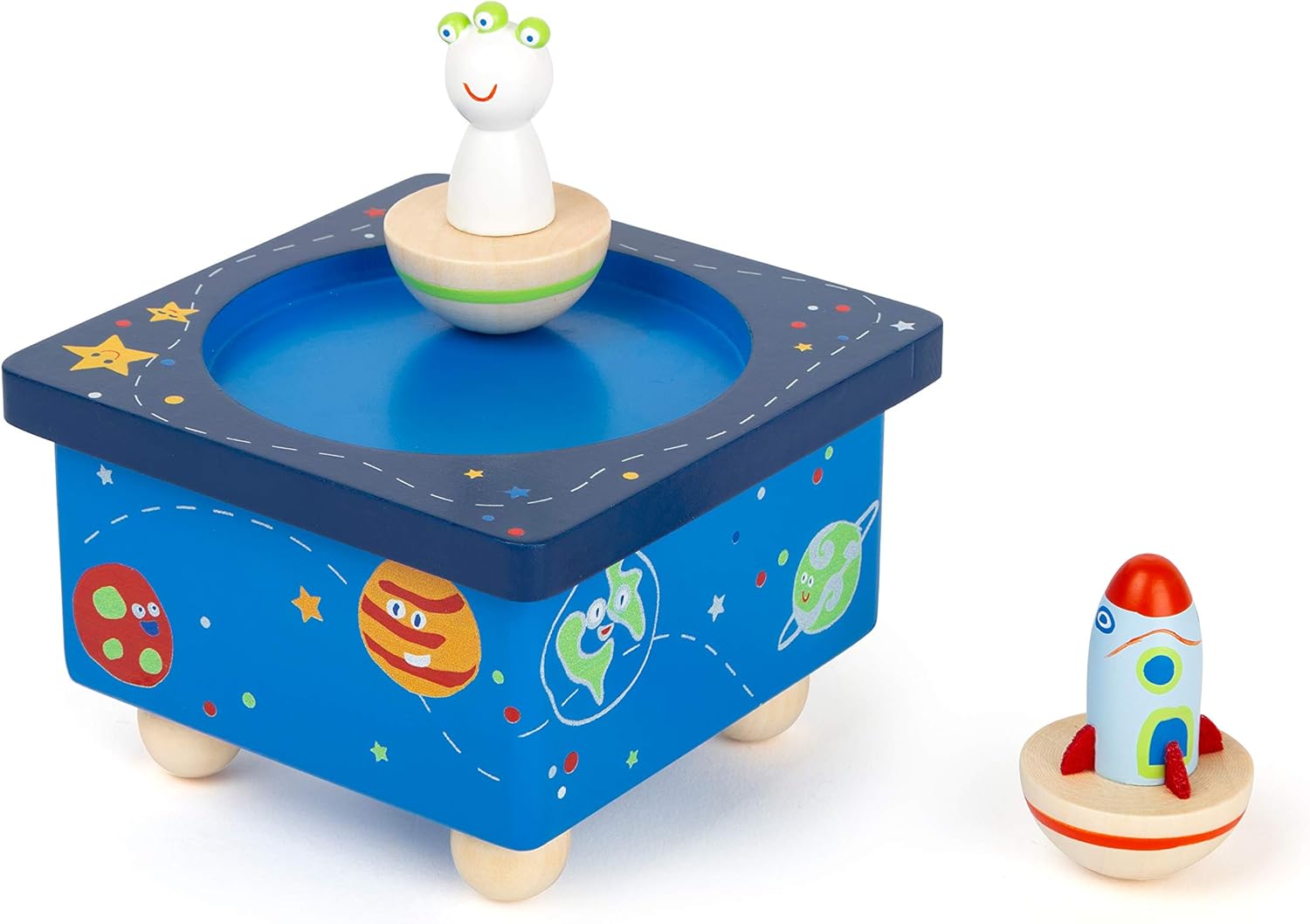 Small Foot 11449 1149 Box Space, Made of Wood, with Magnet Function and Music Toys, Multicolored Music box