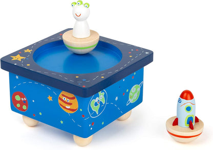 Small Foot 11449 1149 Box Space, Made of Wood, with Magnet Function and Music Toys, Multicolored Music box