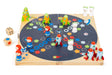 Small Foot 11452 Ludo Space, made of wood, board go, with two different dice, family game Toys, Multicolored