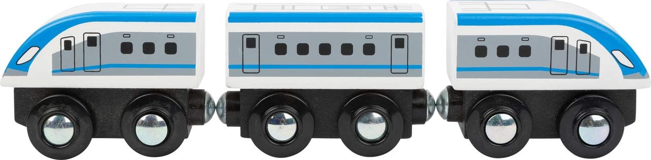Small Foot 11492 Wooden Toy Train Building, Made of Wood, with Suspension Bridge and Tunnels, a Play World on Two Levels, Multicolored